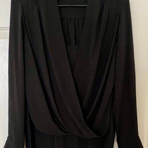 BCBGMAXAZRIA - Draped Long Sleeve High-Low Top